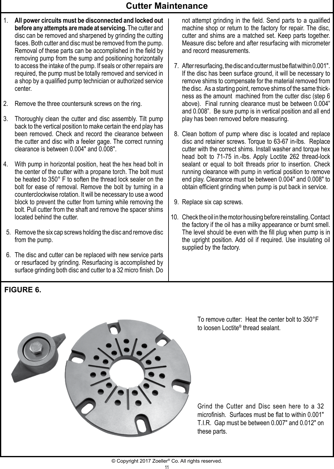 Page 11 of 12 - 552277 2 Zoeller HP Shark Grinder Pump Owners Manual