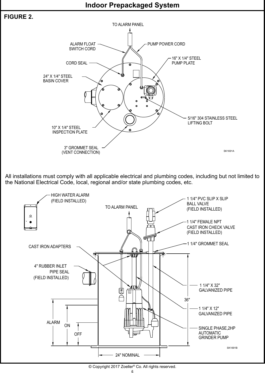 Page 6 of 12 - 552277 2 Zoeller HP Shark Grinder Pump Owners Manual