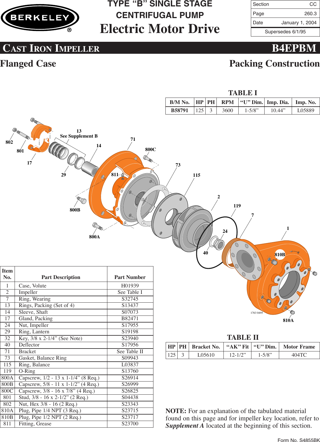 Page 3 of 9 - FM Section  552378 1 Berkeley Type B Centrifugal Pump Repair Parts