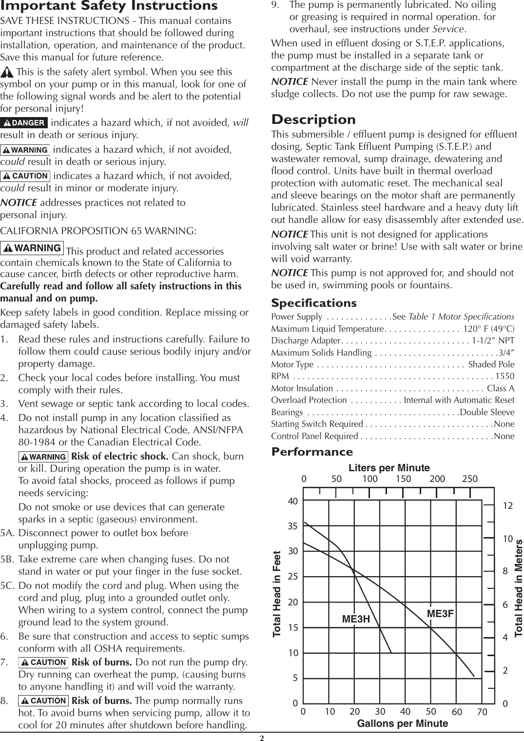 Page 2 of 12 - 556677 1 Myers ME3 Series Installation Manual