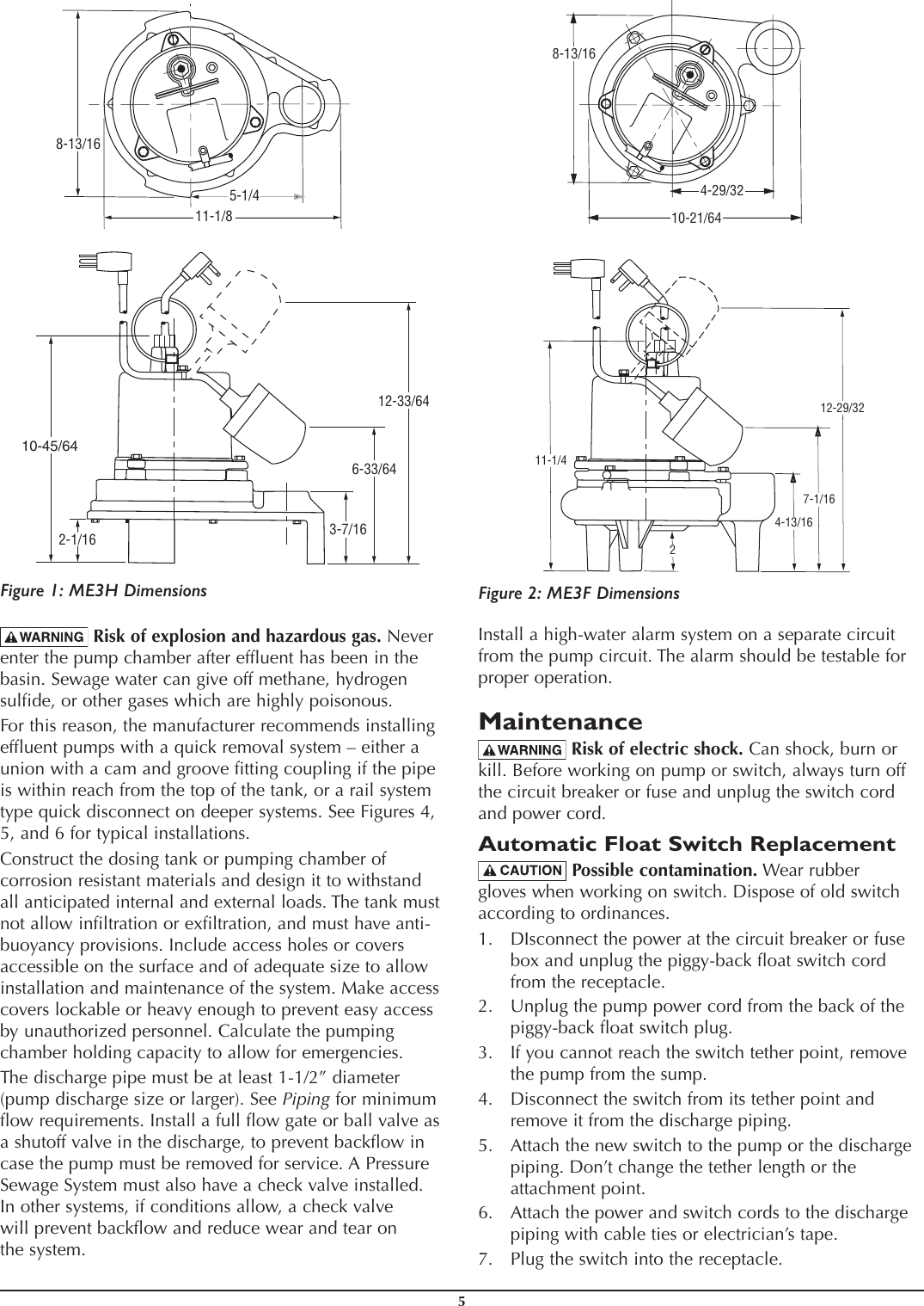 Page 5 of 12 - 556677 1 Myers ME3 Series Installation Manual