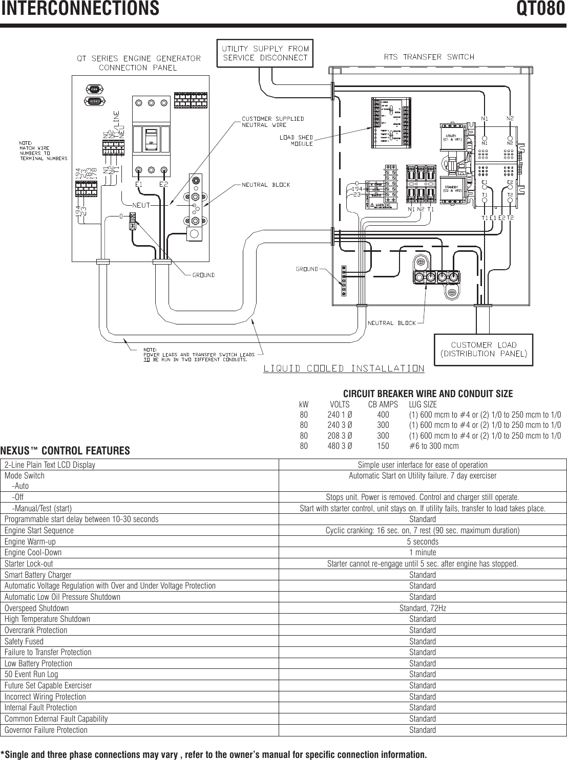 Page 4 of 5 - 63874 1 Generac QT08046GNAX Brochure
