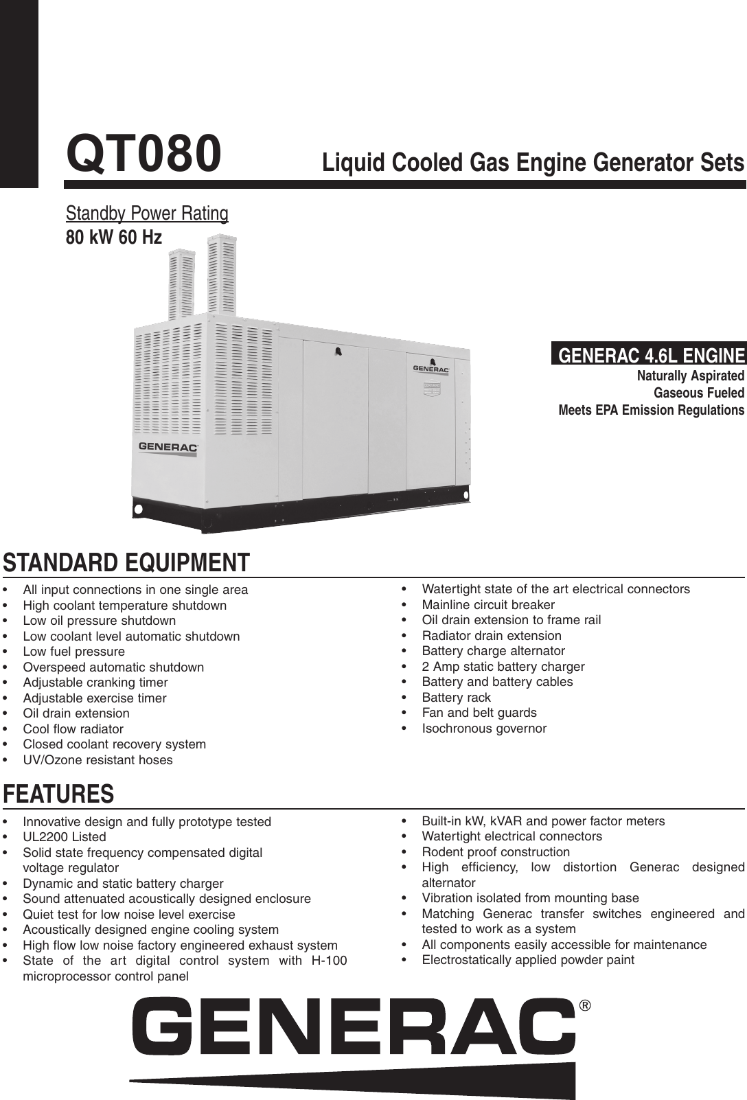 63875 1 Generac QT08046GNAX Owners Manual