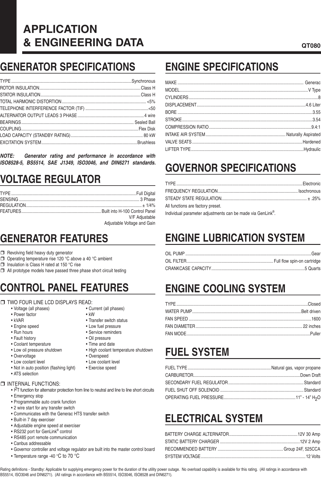 Generac Qt08046gnax Generators Owners Manual