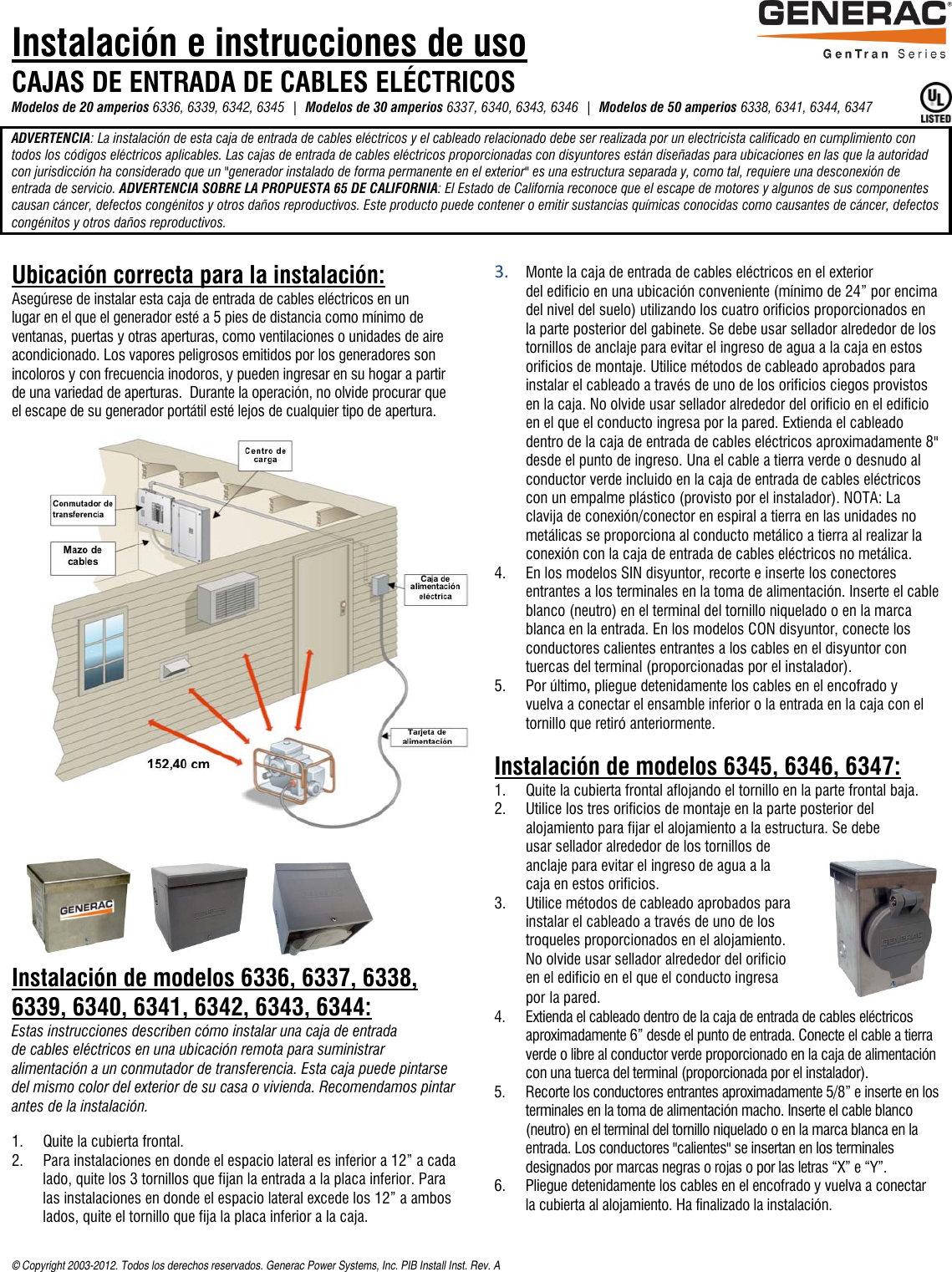 Page 5 of 6 - GeneracPIBinstallRevB_Eng  66493 2 Generac 6343 Install Manual