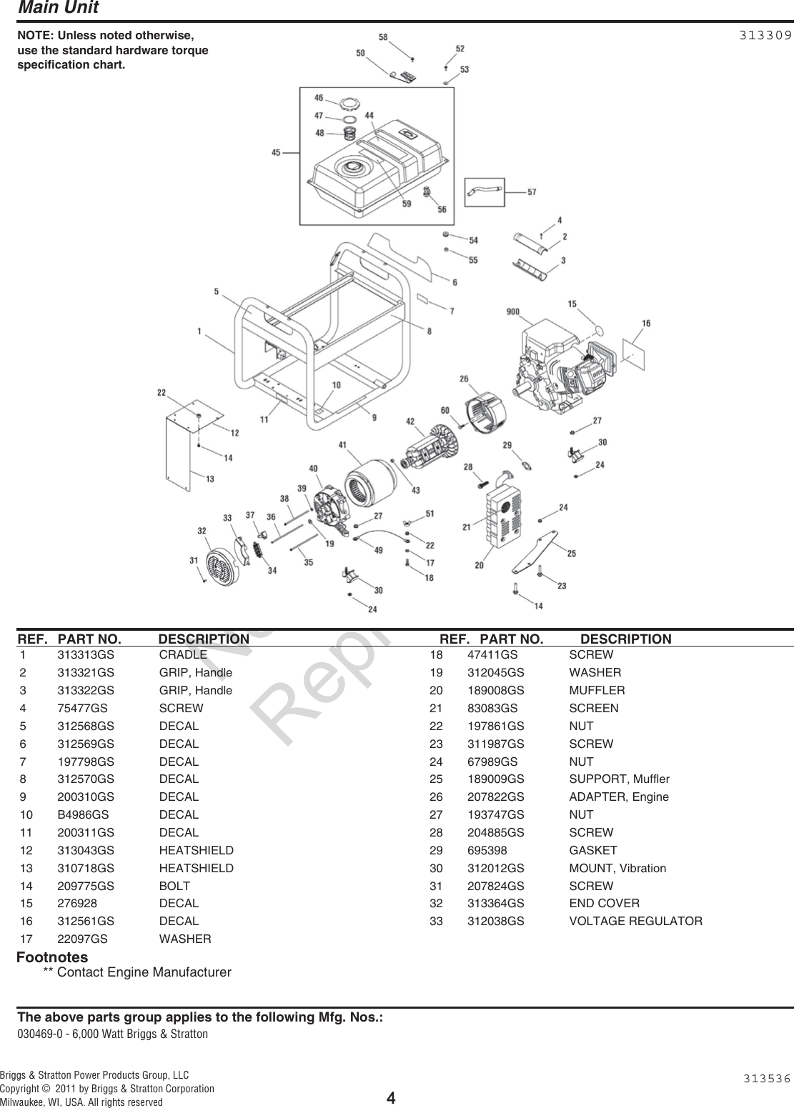 Page 4 of 12 - PartsManual  85272 3 Biggs And Stratton 30469 Parts List