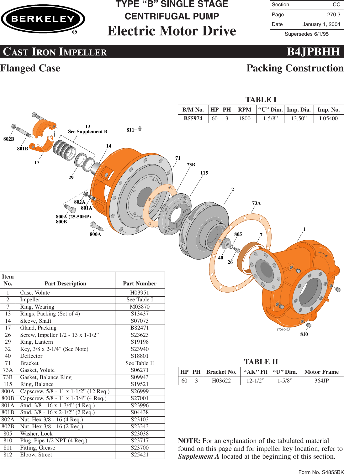 Page 5 of 6 - FM Section  89201 5 Berkeley B54217 Repair Parts I