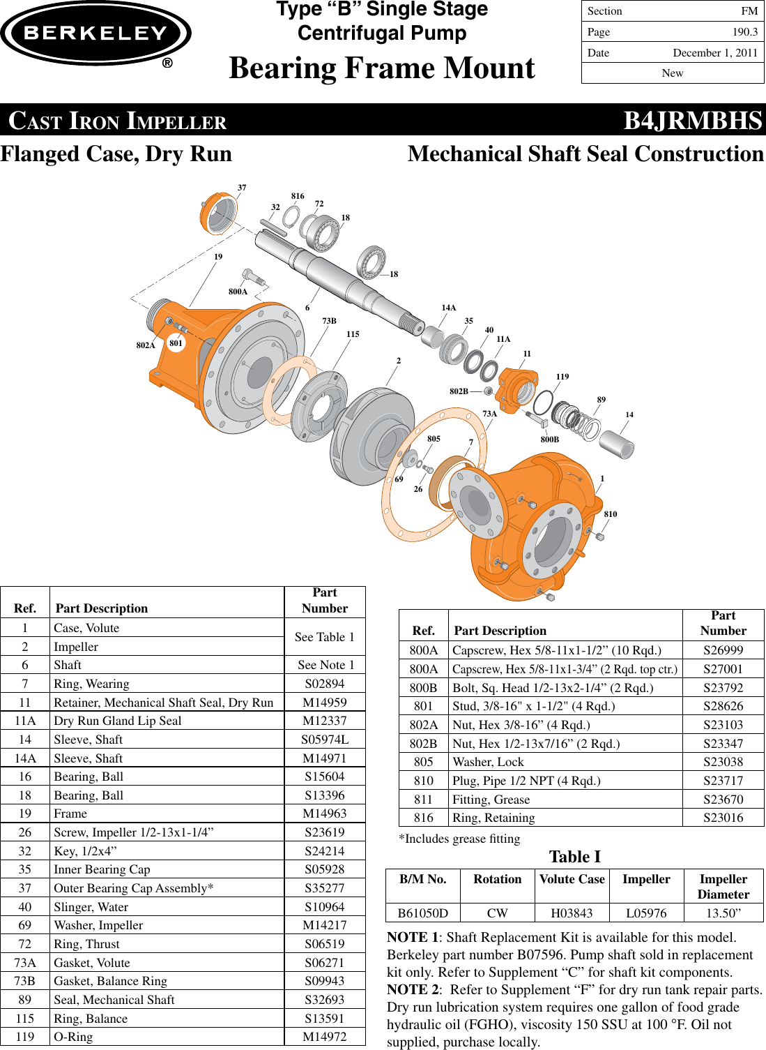 Page 5 of 8 - FM Section 89507 4 Berkeley B62323 Repair Parts I