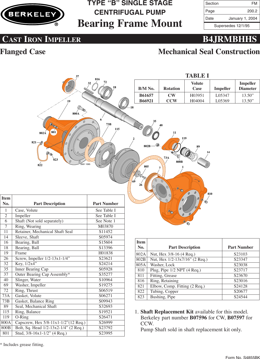 Page 7 of 8 - FM Section 89507 4 Berkeley B62323 Repair Parts I