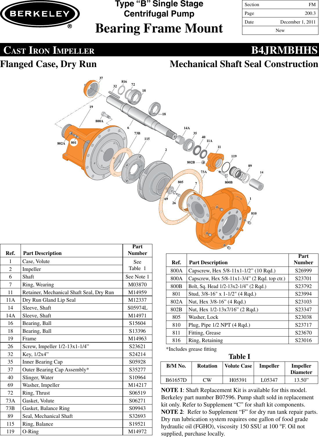 Page 8 of 8 - FM Section 89507 4 Berkeley B62323 Repair Parts I