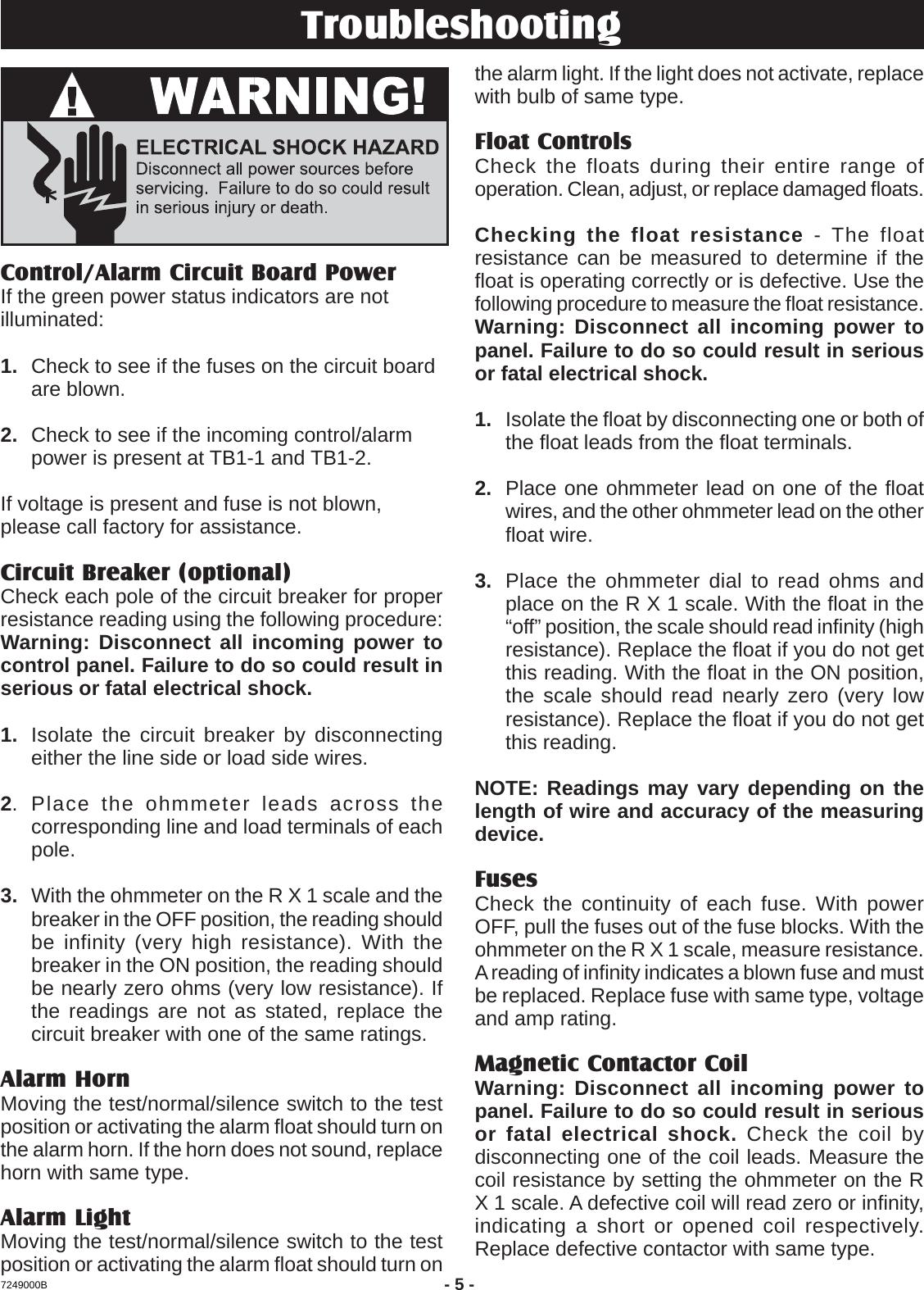 Page 5 of 12 - 903 2 Liberty Ae Duplex Control Panel Installation Manual 1025047B-122 User