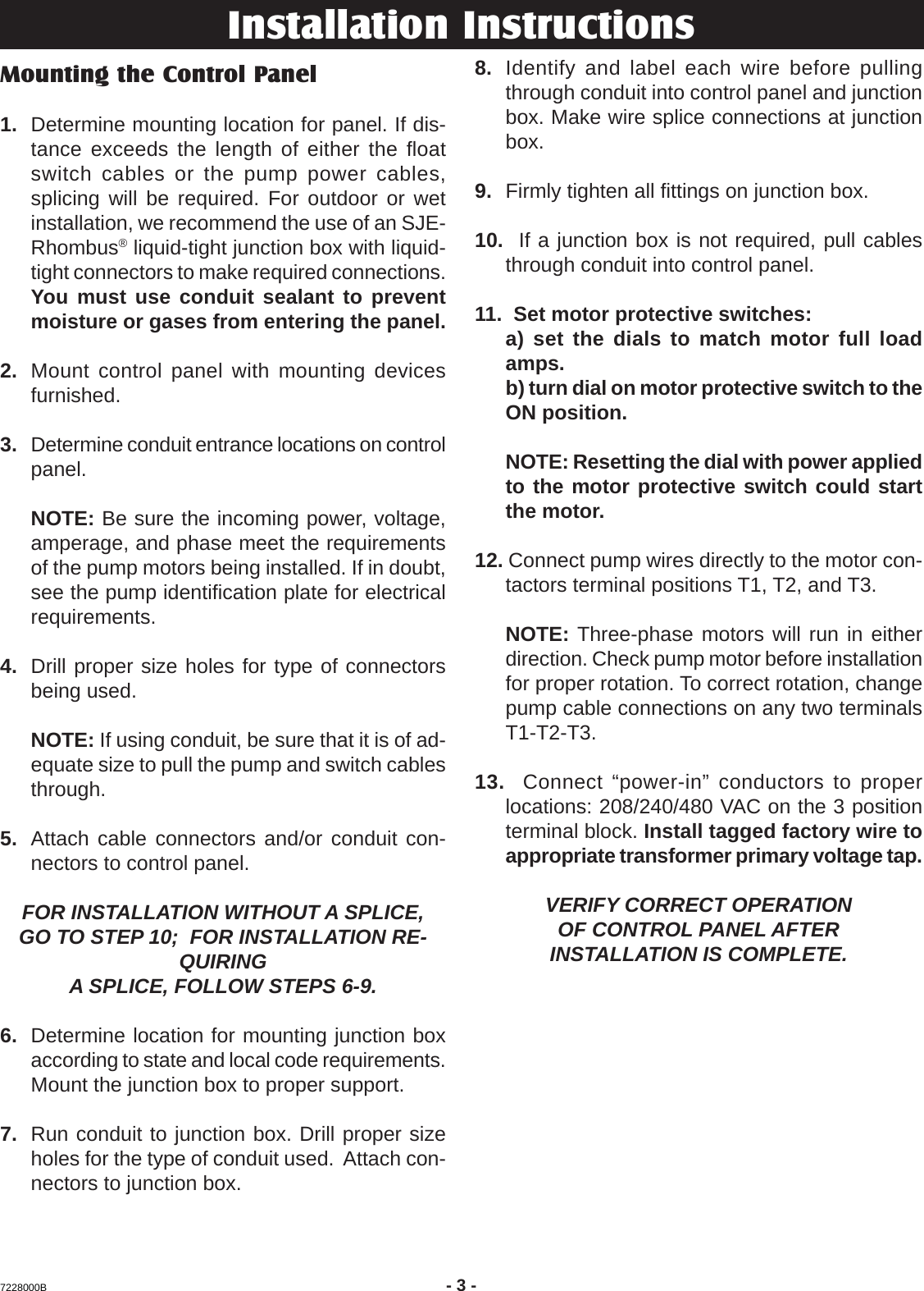 Page 9 of 12 - 903 2 Liberty Ae Duplex Control Panel Installation Manual 1025047B-122 User