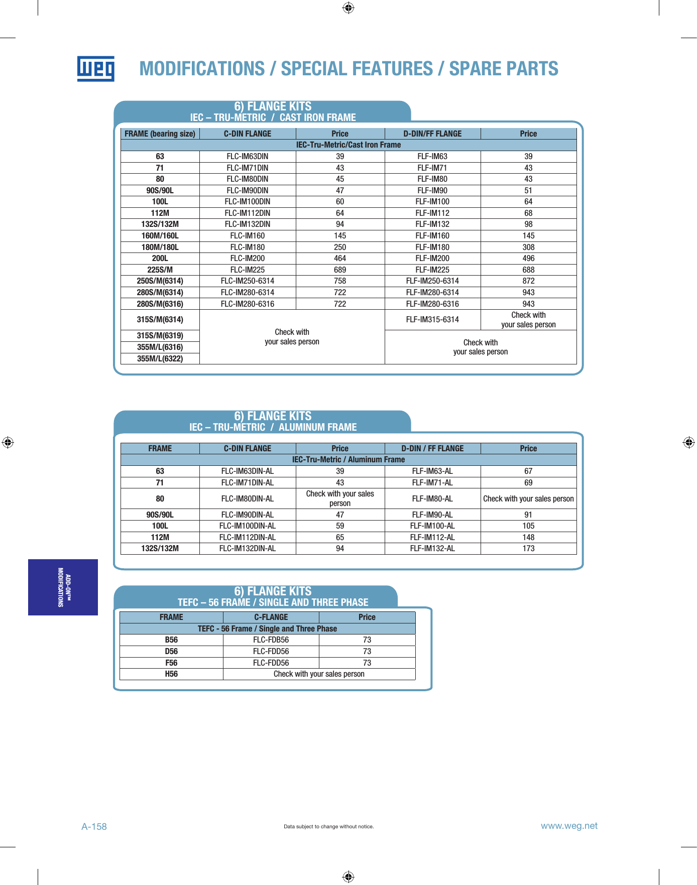 Page 8 of 12 - 90988 5 Weg Motor Spare Parts Catalog User Manual