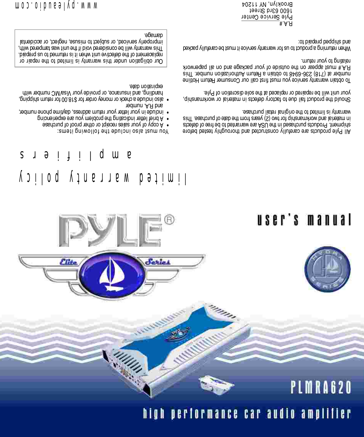 Page 1 of 8 - Pyle-Audio Pyle-Audio-Hydra-Series-Plmra620-Users-Manual-  Pyle-audio-hydra-series-plmra620-users-manual