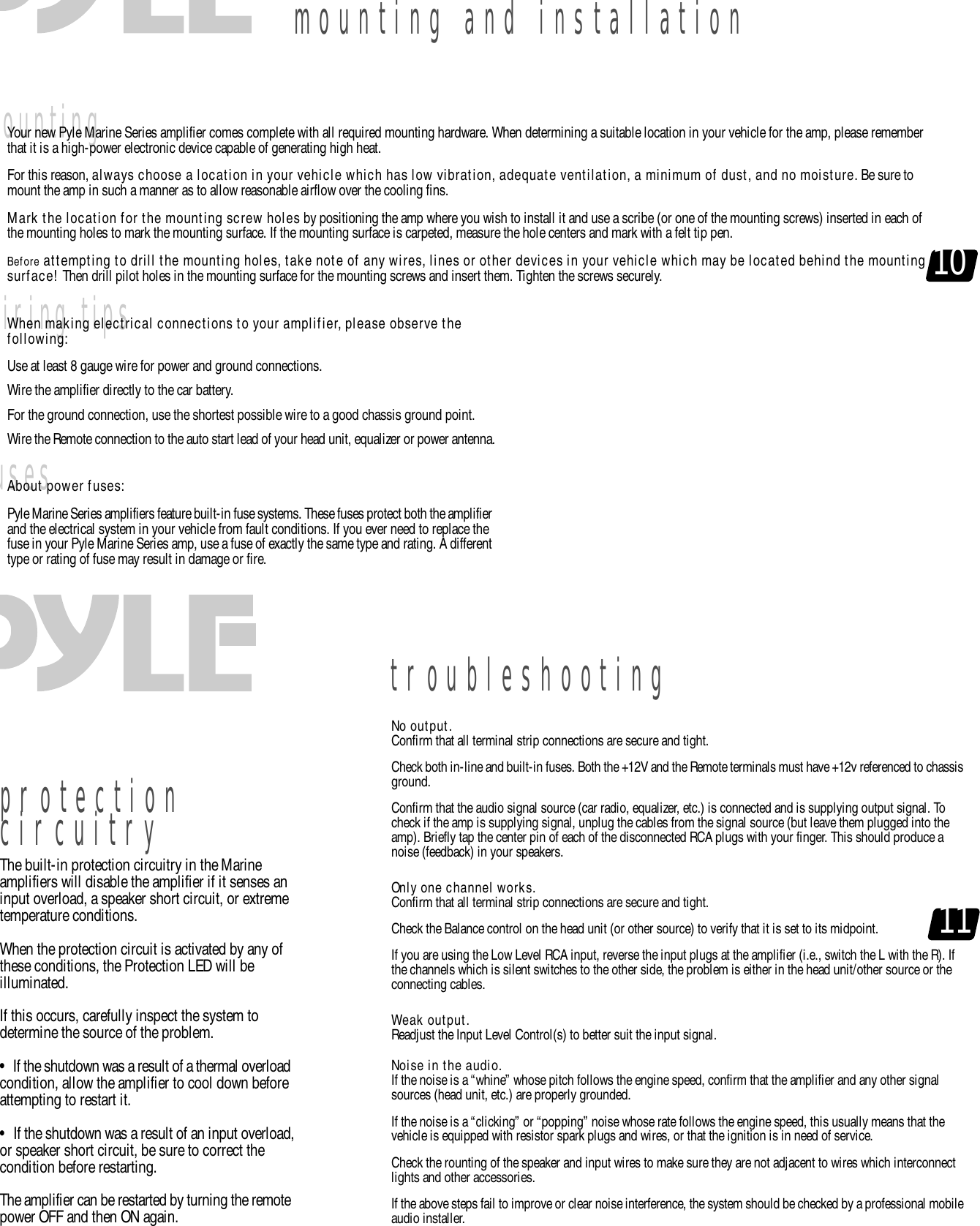 Page 7 of 8 - Pyle-Audio Pyle-Audio-Hydra-Series-Plmra620-Users-Manual-  Pyle-audio-hydra-series-plmra620-users-manual