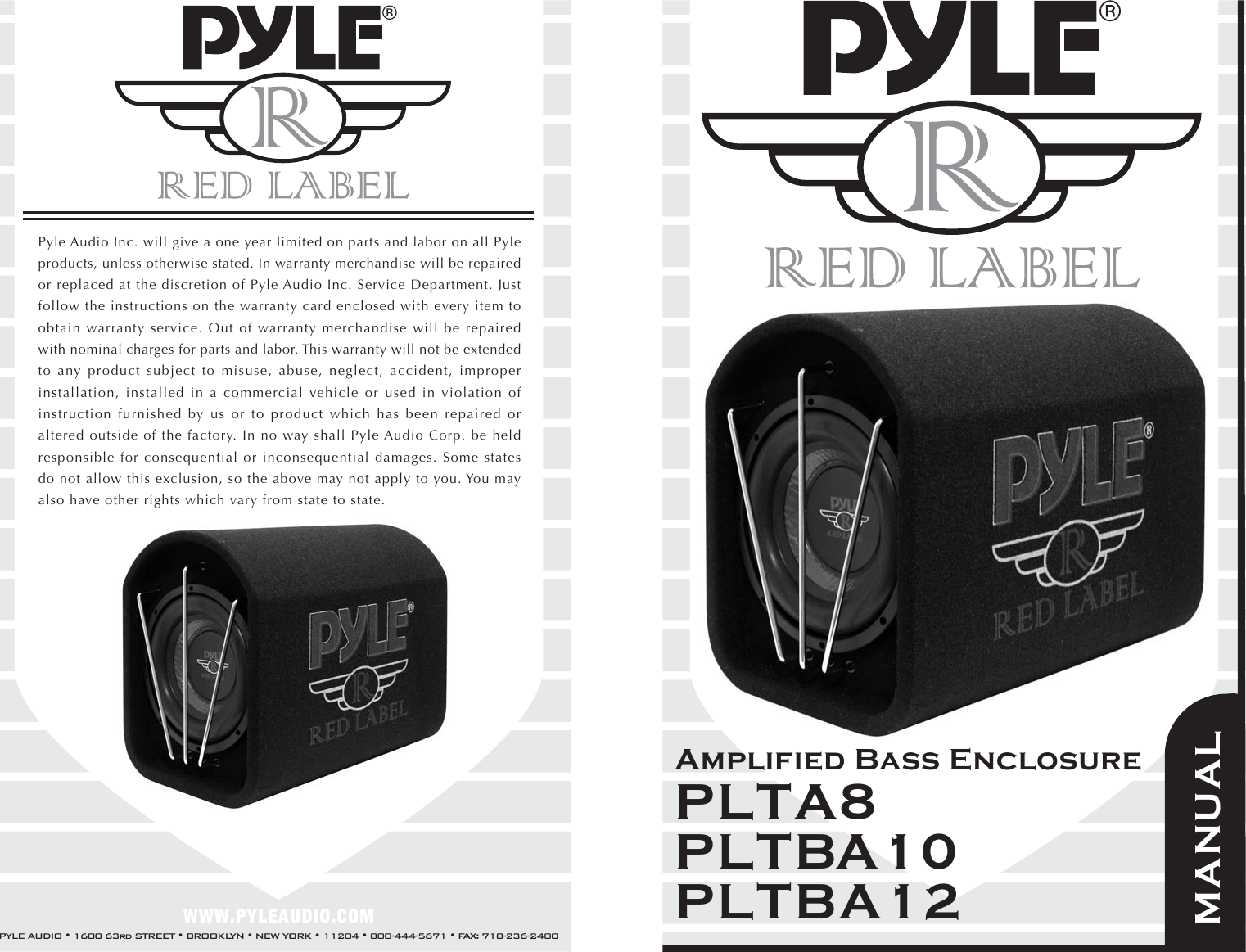 Pyle Audio Pltba10 Users Manual PLTBA