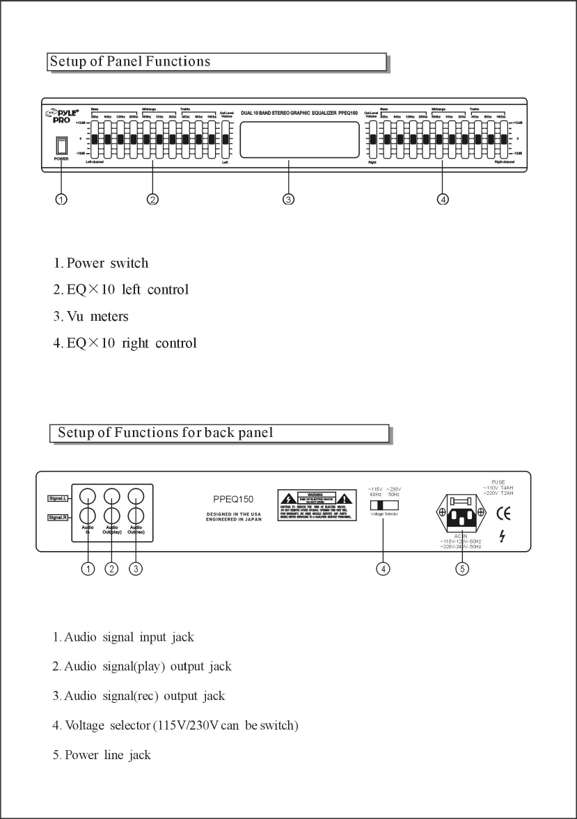 Pyle Audio Pro Ppeq150 Users Manual PPEQ 150