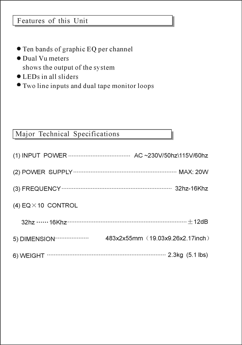Pyle Audio Pro Ppeq150 Users Manual PPEQ 150