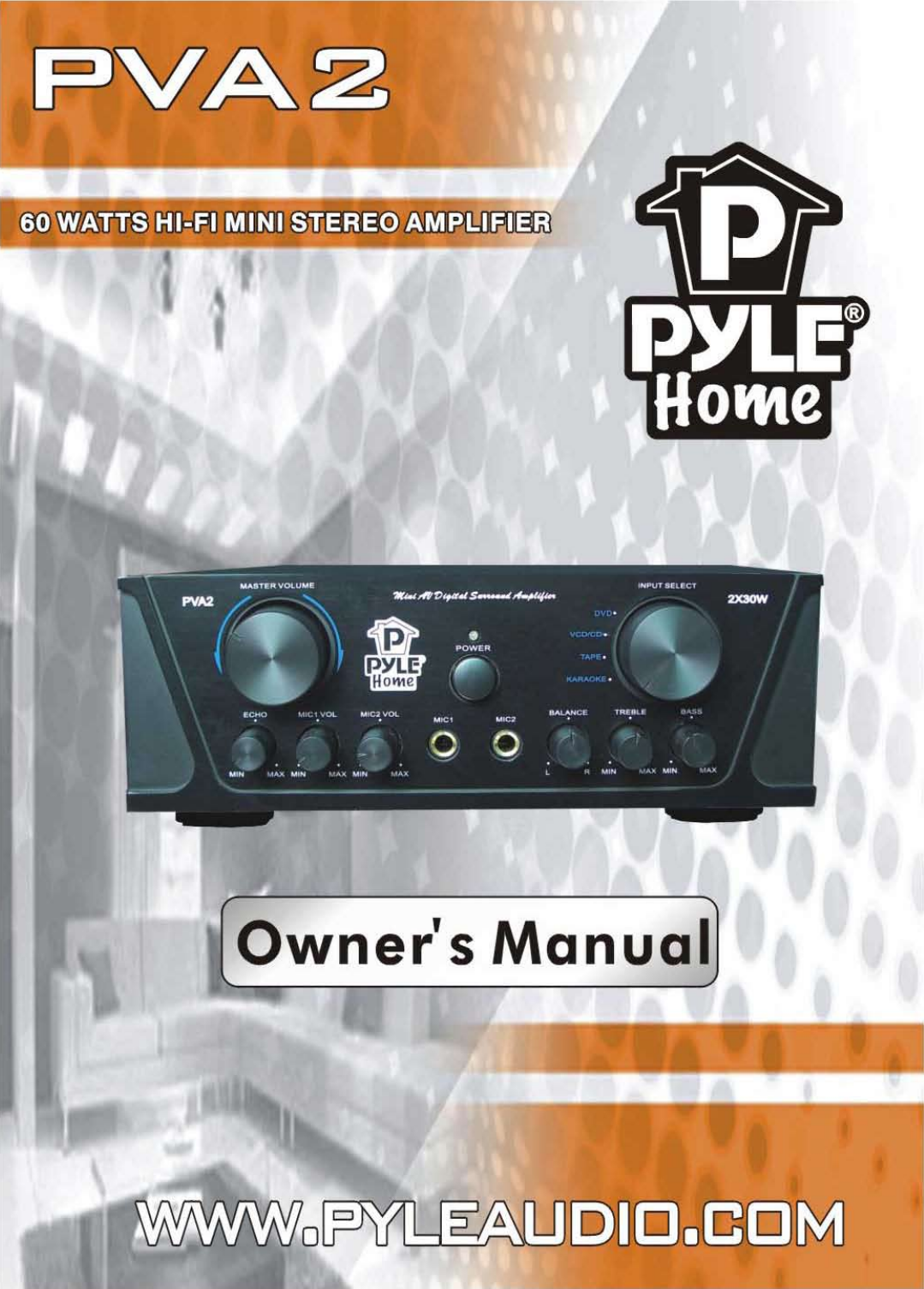 Page 1 of 5 - Pyle-Audio Pyle-Audio-Pva2-Users-Manual-  Pyle-audio-pva2-users-manual