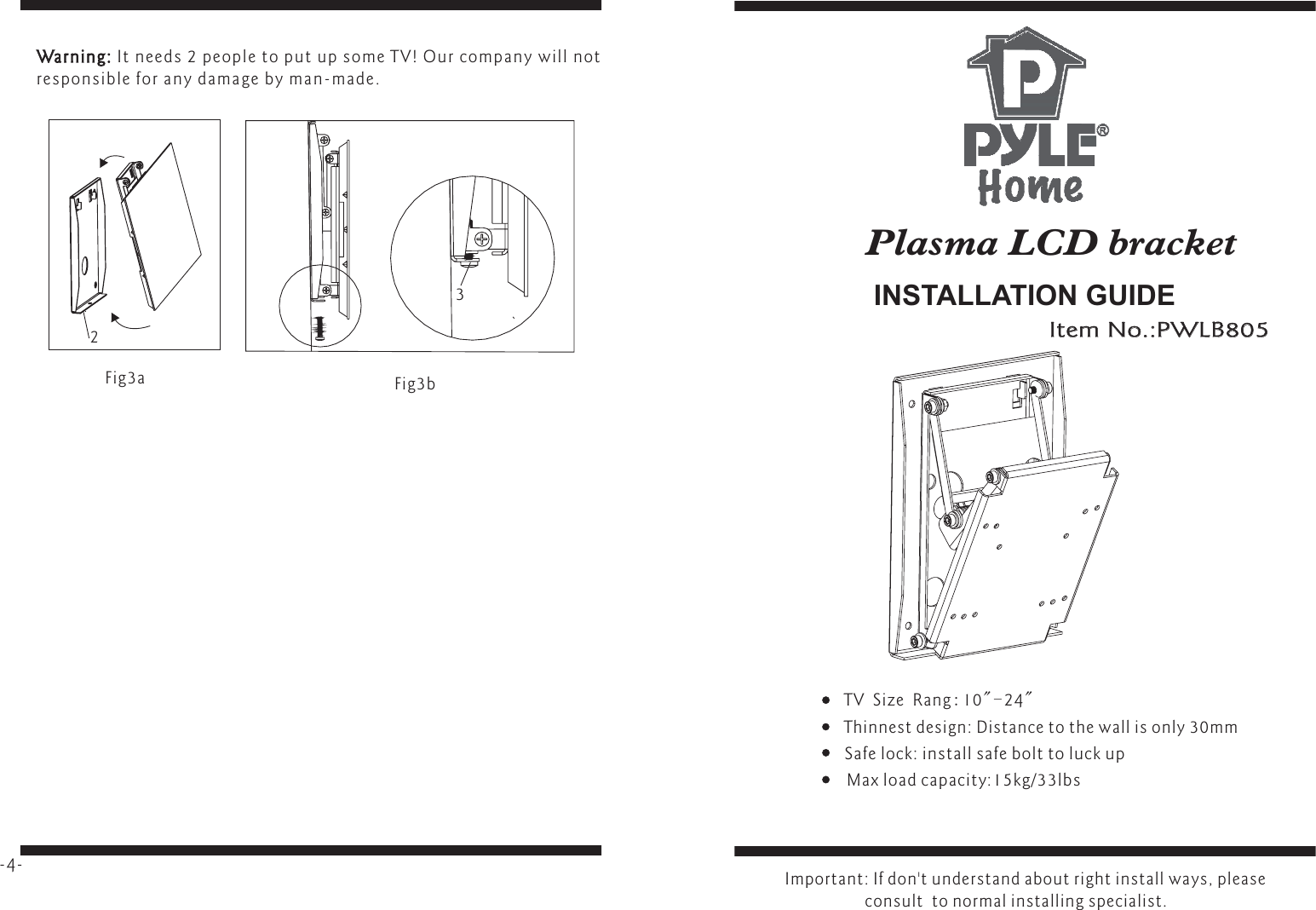 Pyle Audio Pwlb805 Users Manual