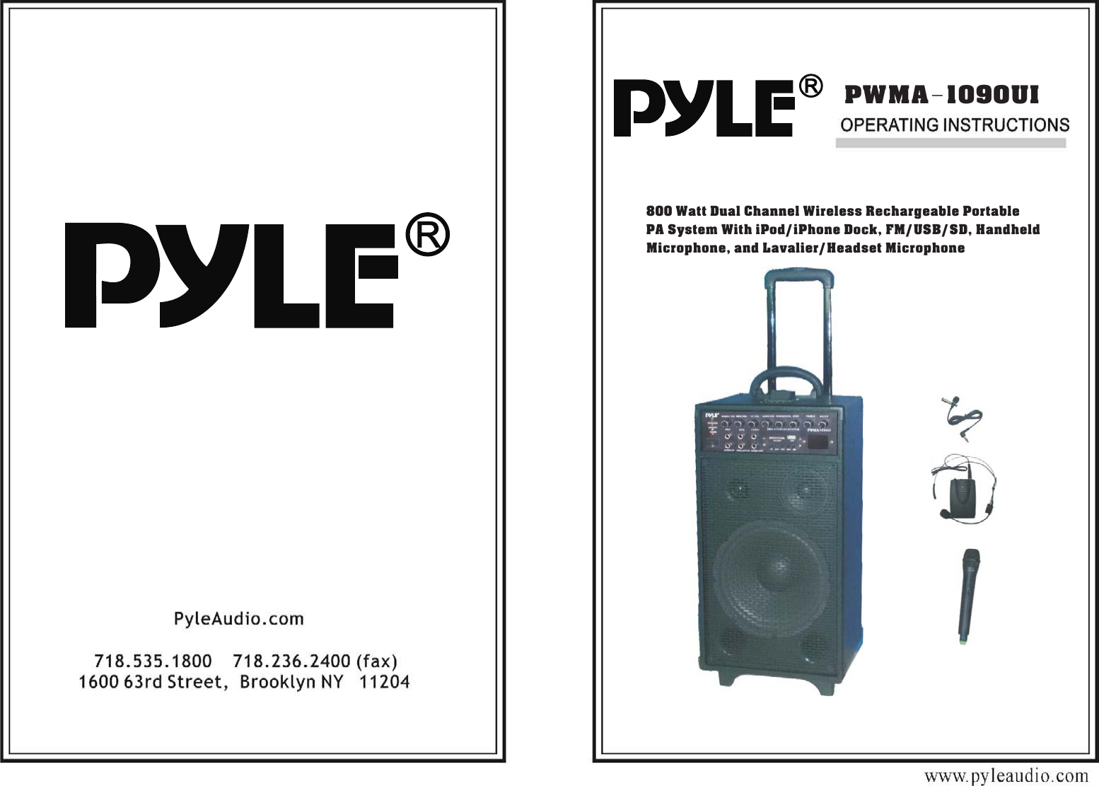 Page 1 of 4 - Pyle-Audio Pyle-Audio-Pwma-1090Ui-Users-Manual-  Pyle-audio-pwma-1090ui-users-manual