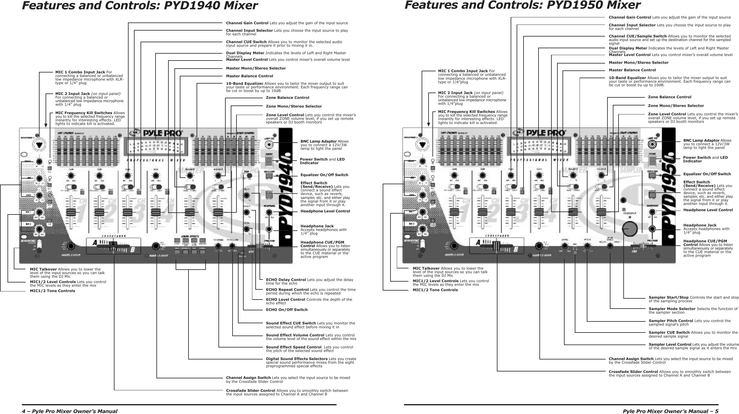 Page 4 of 8 - Pyle-Audio Pyle-Audio-Pyd-1910-Users-Manual-  Pyle-audio-pyd-1910-users-manual