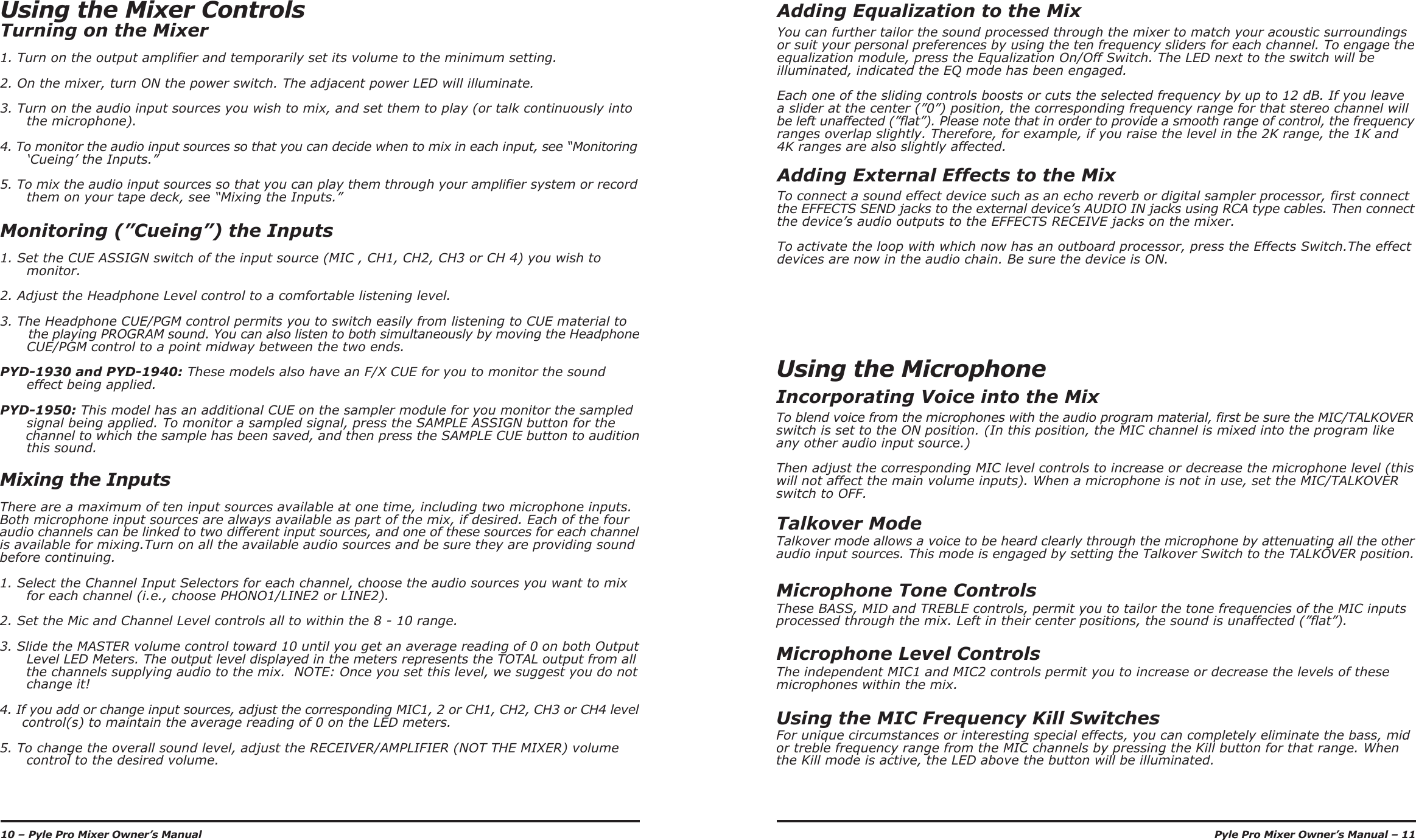 Page 7 of 8 - Pyle-Audio Pyle-Audio-Pyd-1910-Users-Manual-  Pyle-audio-pyd-1910-users-manual