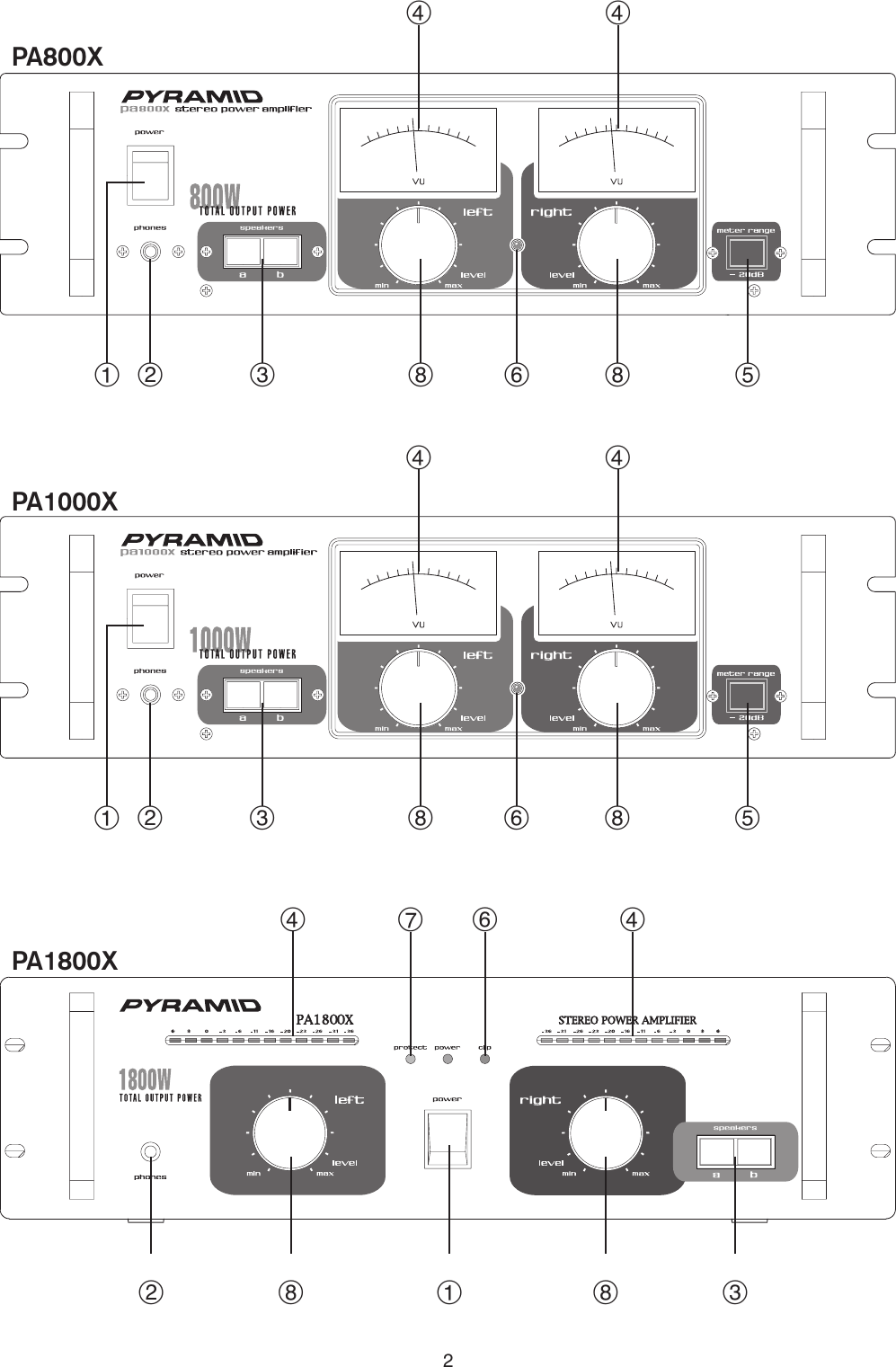 Page 3 of 8 - Pyramid-Car-Audio Pyramid-Car-Audio-Pa1000X-Users-Manual-  Pyramid-car-audio-pa1000x-users-manual