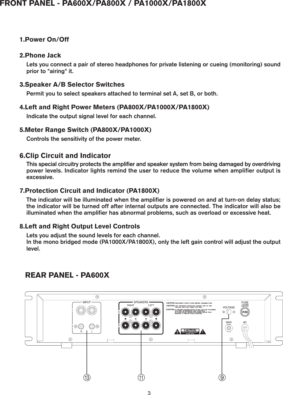 Page 4 of 8 - Pyramid-Car-Audio Pyramid-Car-Audio-Pa1000X-Users-Manual-  Pyramid-car-audio-pa1000x-users-manual