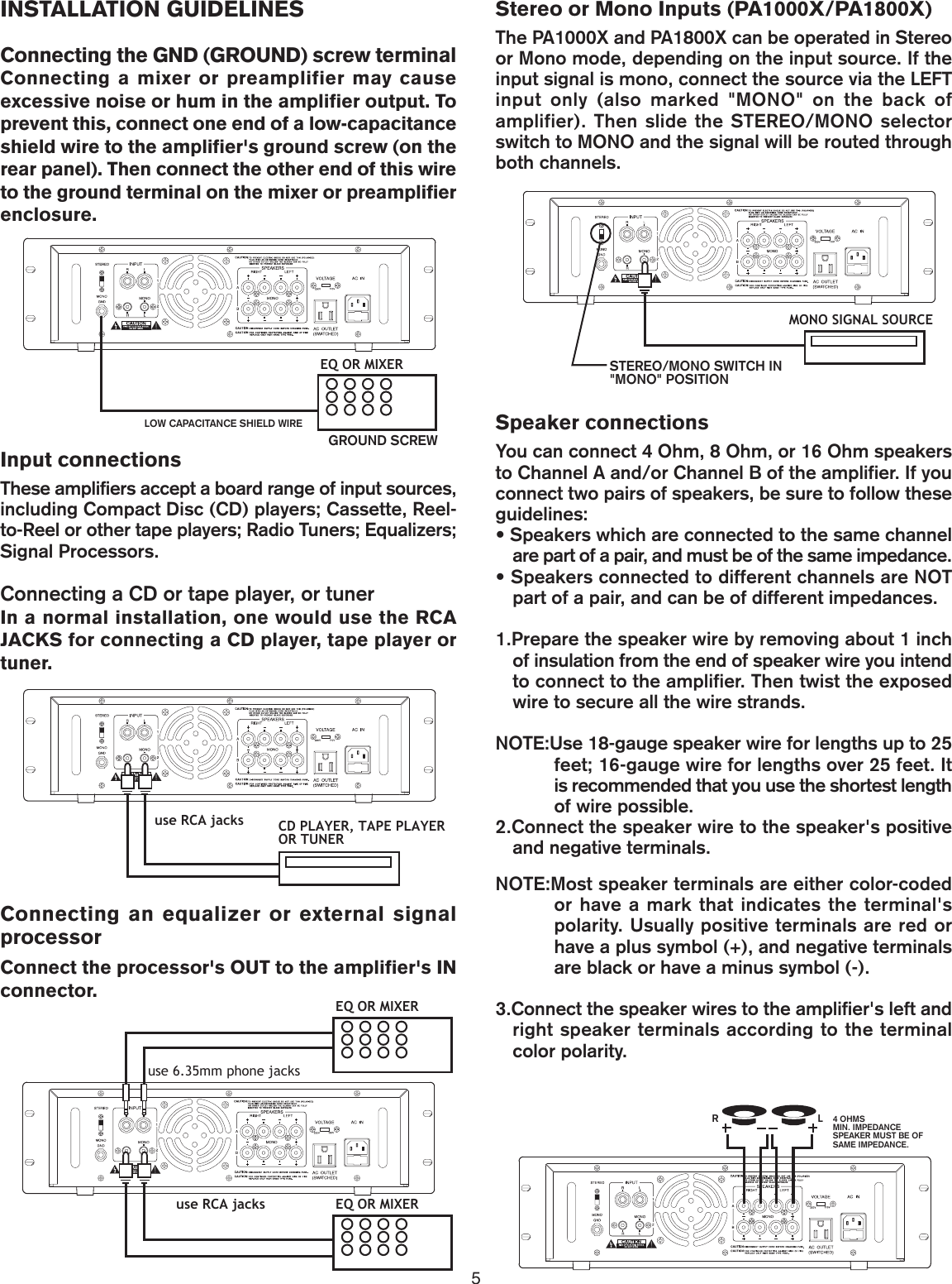 Page 6 of 8 - Pyramid-Car-Audio Pyramid-Car-Audio-Pa1000X-Users-Manual-  Pyramid-car-audio-pa1000x-users-manual
