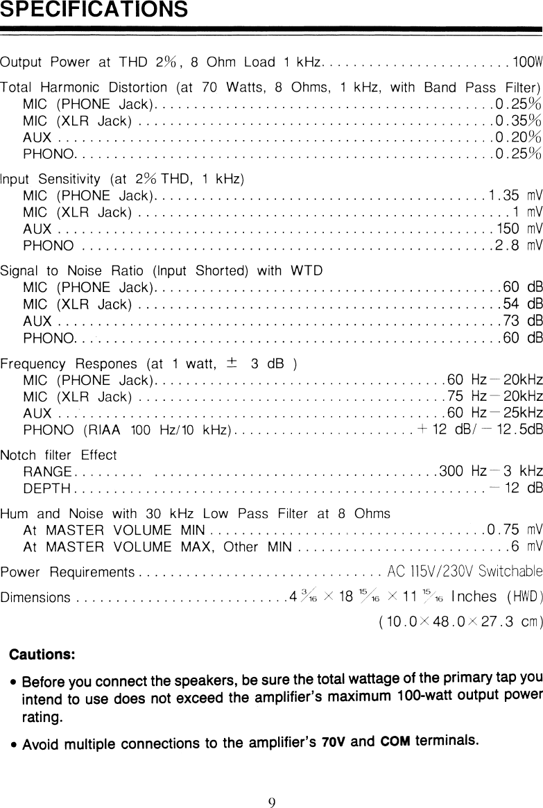 Page 11 of 11 - Pyramid-Car-Audio Pyramid-Car-Audio-Pa-305-Users-Manual-  Pyramid-car-audio-pa-305-users-manual