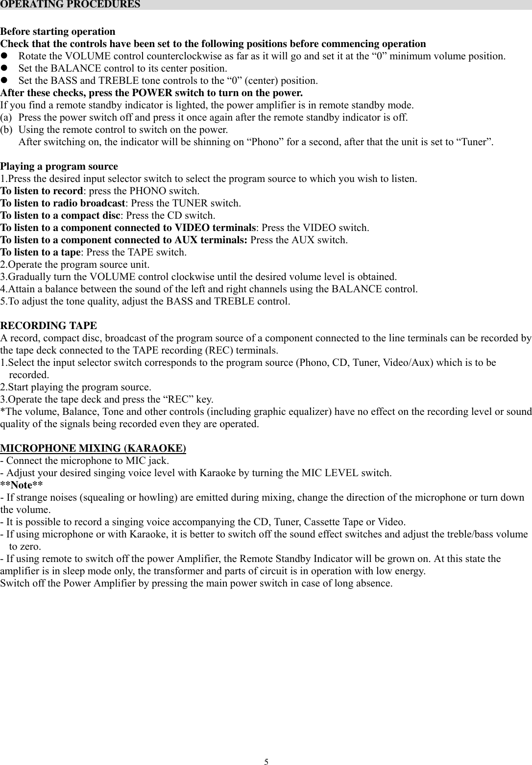 Page 6 of 9 - Pyramid-Car-Audio Pyramid-Car-Audio-Pr530A-Users-Manual-  Pyramid-car-audio-pr530a-users-manual