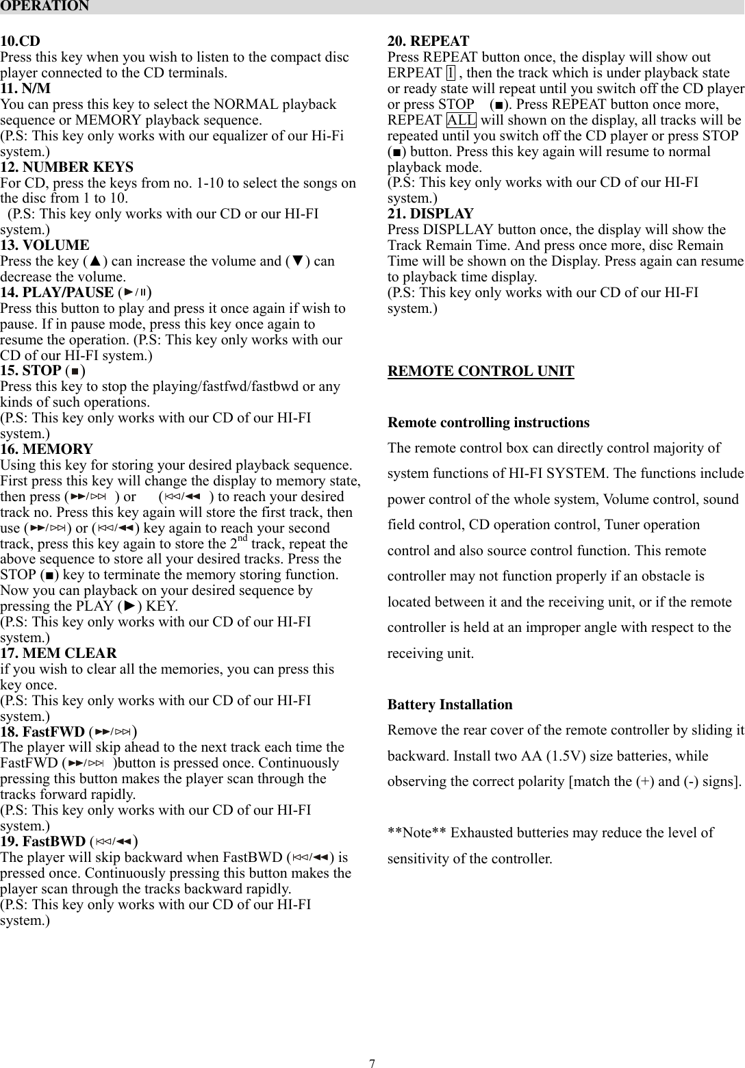 Page 8 of 9 - Pyramid-Car-Audio Pyramid-Car-Audio-Pr530A-Users-Manual-  Pyramid-car-audio-pr530a-users-manual