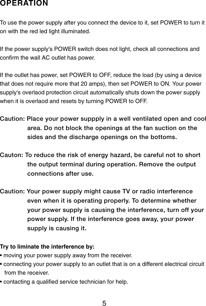 Page 7 of 8 - Pyramid-Car-Audio Pyramid-Car-Audio-Pyramid-Car-Audio-Power-Supply-Psv-200-Users-Manual-  Pyramid-car-audio-pyramid-car-audio-power-supply-psv-200-users-manual