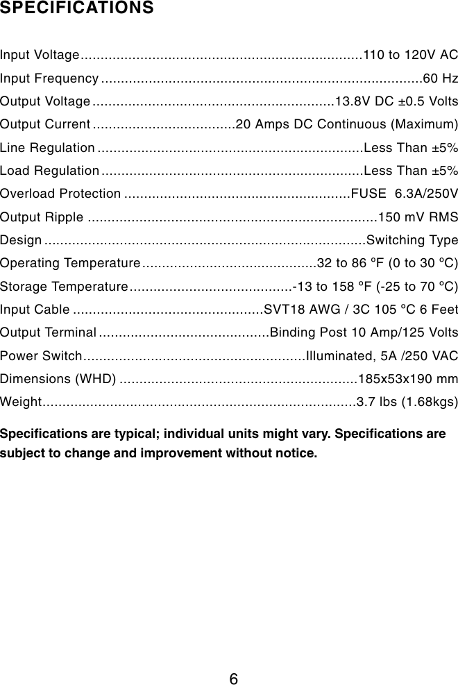 Page 8 of 8 - Pyramid-Car-Audio Pyramid-Car-Audio-Pyramid-Car-Audio-Power-Supply-Psv-200-Users-Manual-  Pyramid-car-audio-pyramid-car-audio-power-supply-psv-200-users-manual