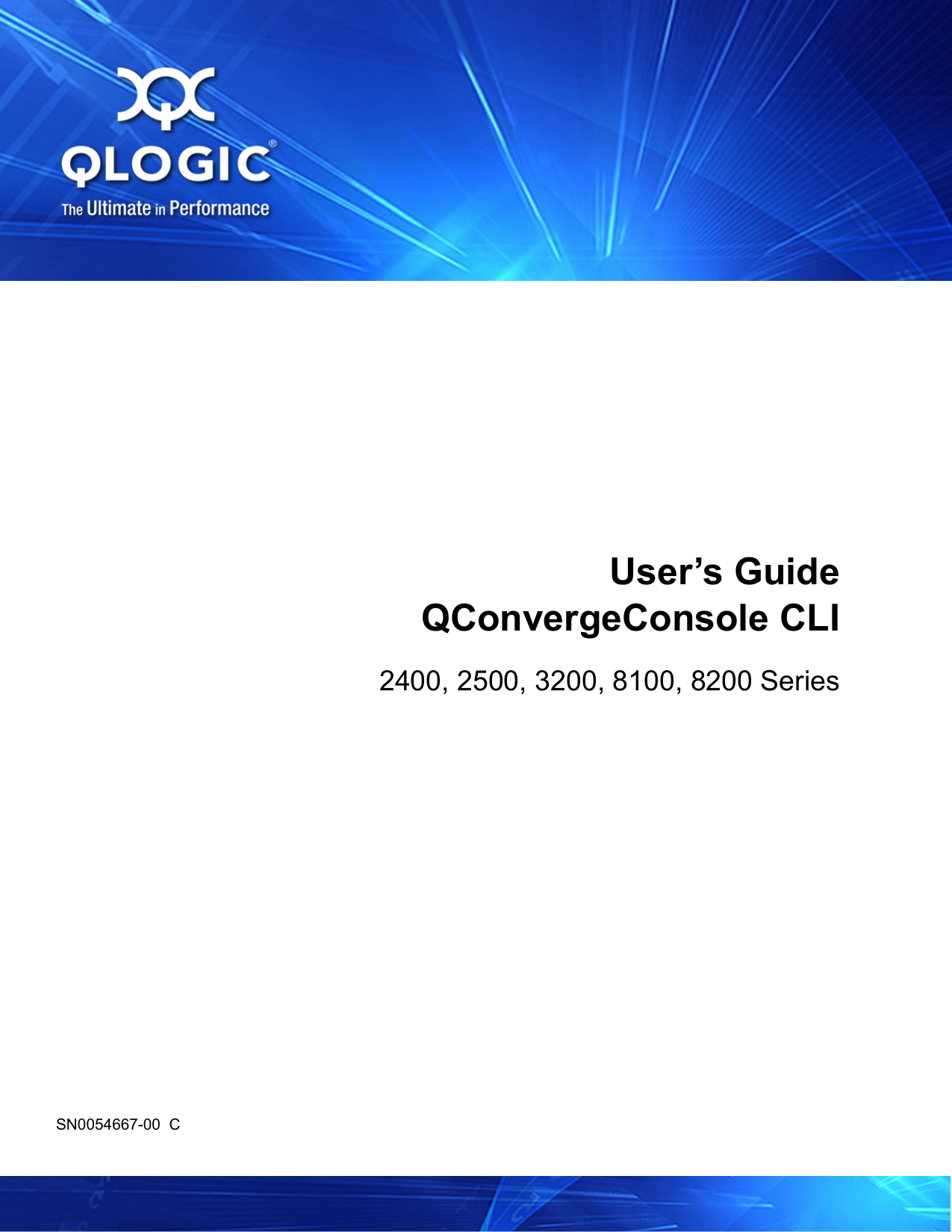 Q Logic 2400 Users Manual User’s Guide QConvergeConsole CLI