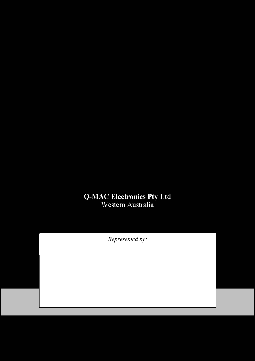 HF-90 Operation &amp; Installation Guide   Q-MAC Electronics Pty Ltd Western Australia       Represented by: 