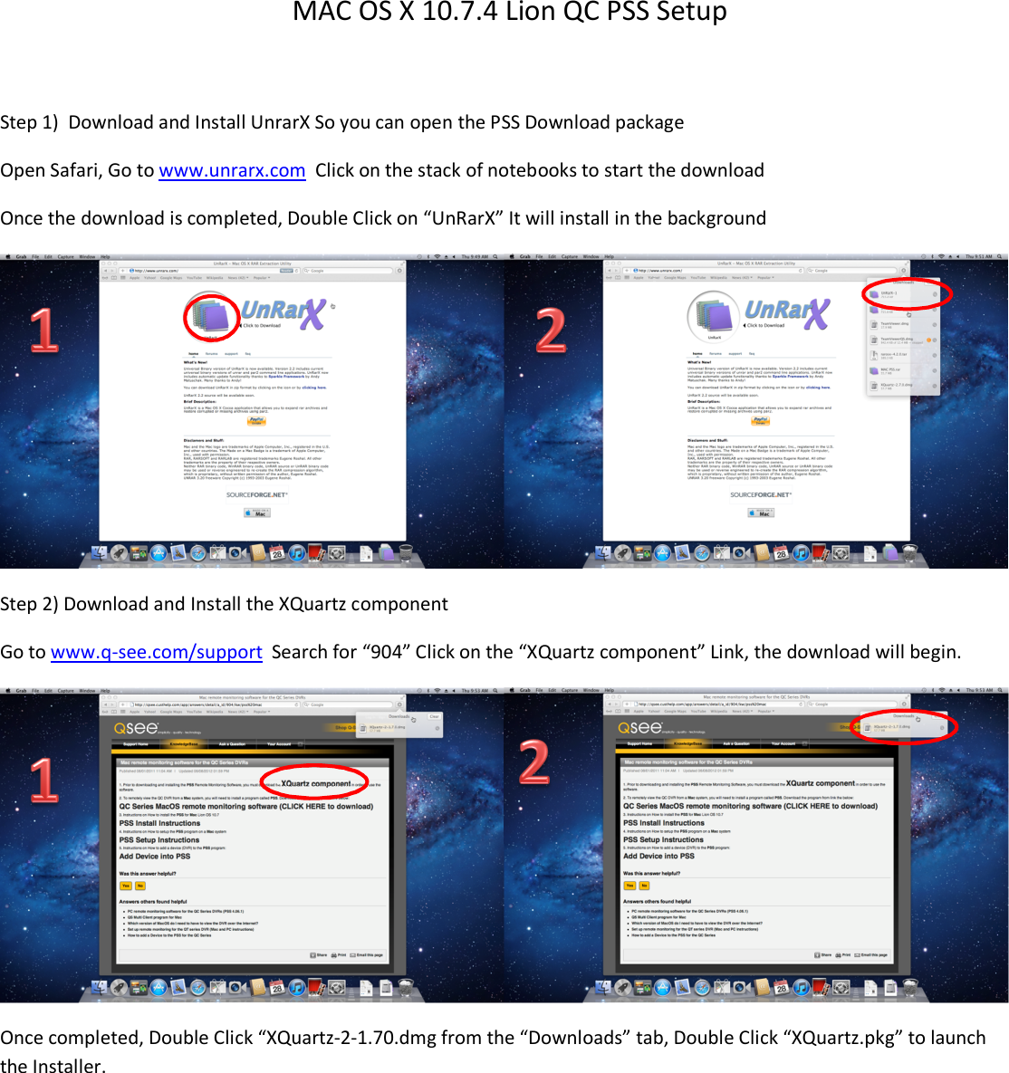 Page 1 of 5 - Q-See Mac Os X 10.7.4 Pss User Manual