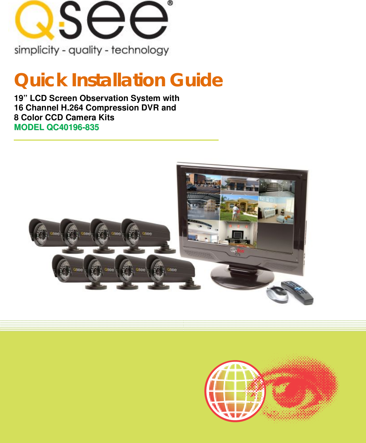 Page 1 of 9 - Q-See Q-See-Qc40196-835-Users-Manual- 44KRTC QUICK INSTALLATION GUIDE  Q-see-qc40196-835-users-manual