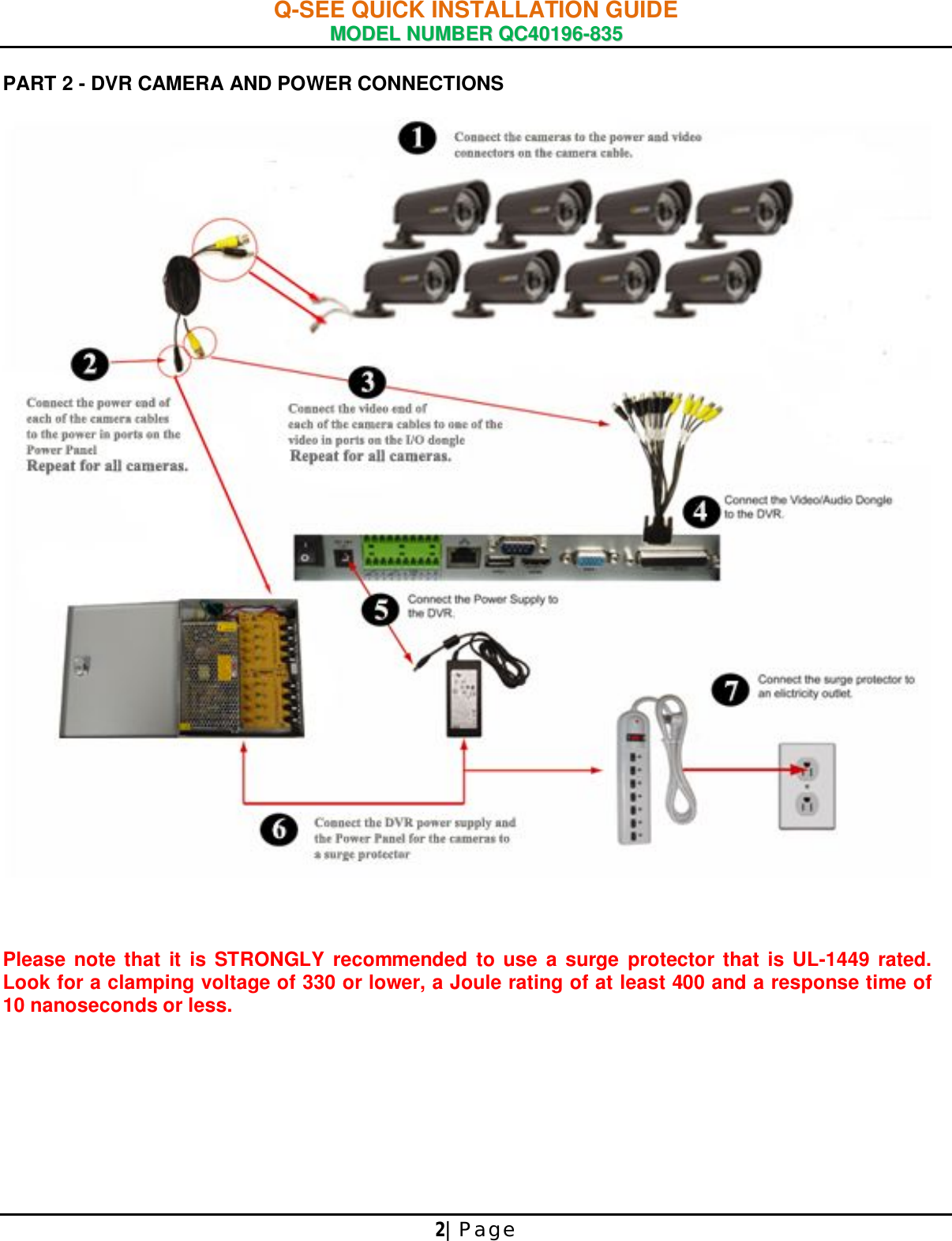 Page 3 of 9 - Q-See Q-See-Qc40196-835-Users-Manual- 44KRTC QUICK INSTALLATION GUIDE  Q-see-qc40196-835-users-manual