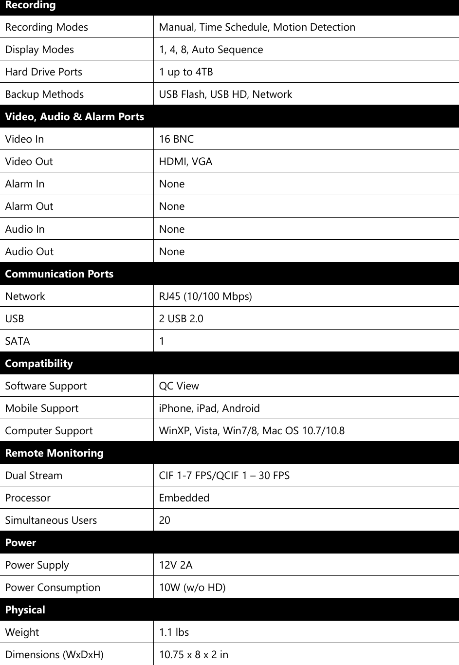 Page 2 of 2 - Q-See Qc3016 User Manual