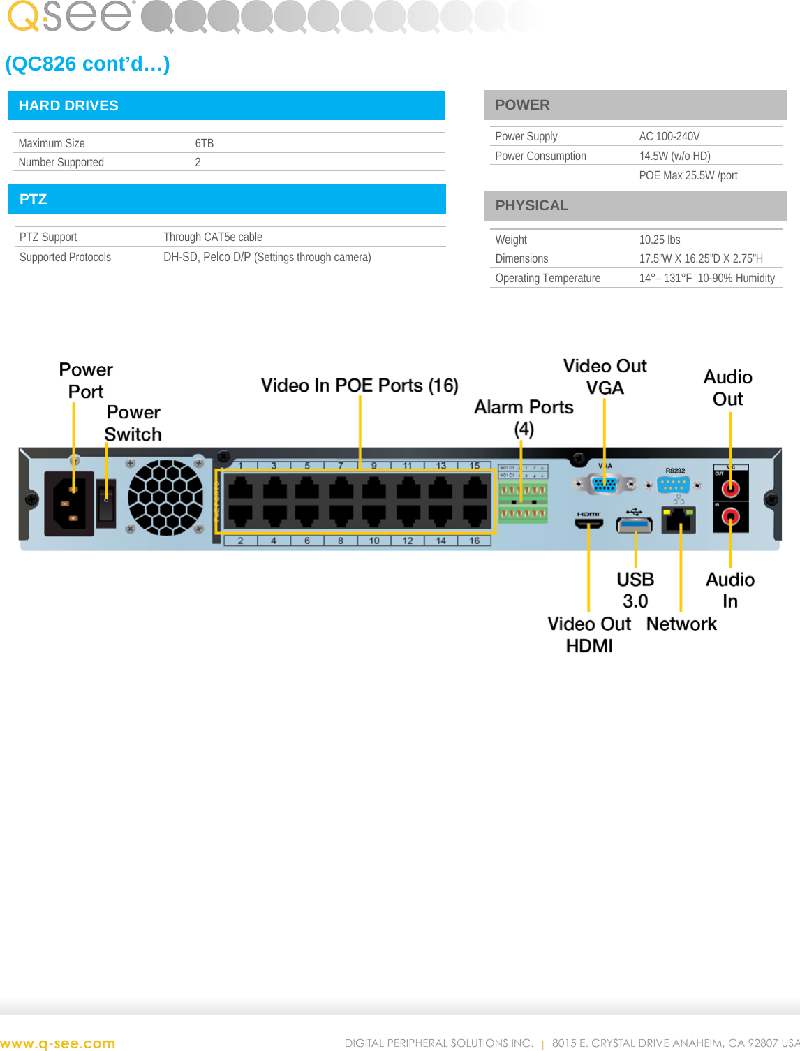 Page 2 of 2 - Q-See Qc826 09.01 User Manual