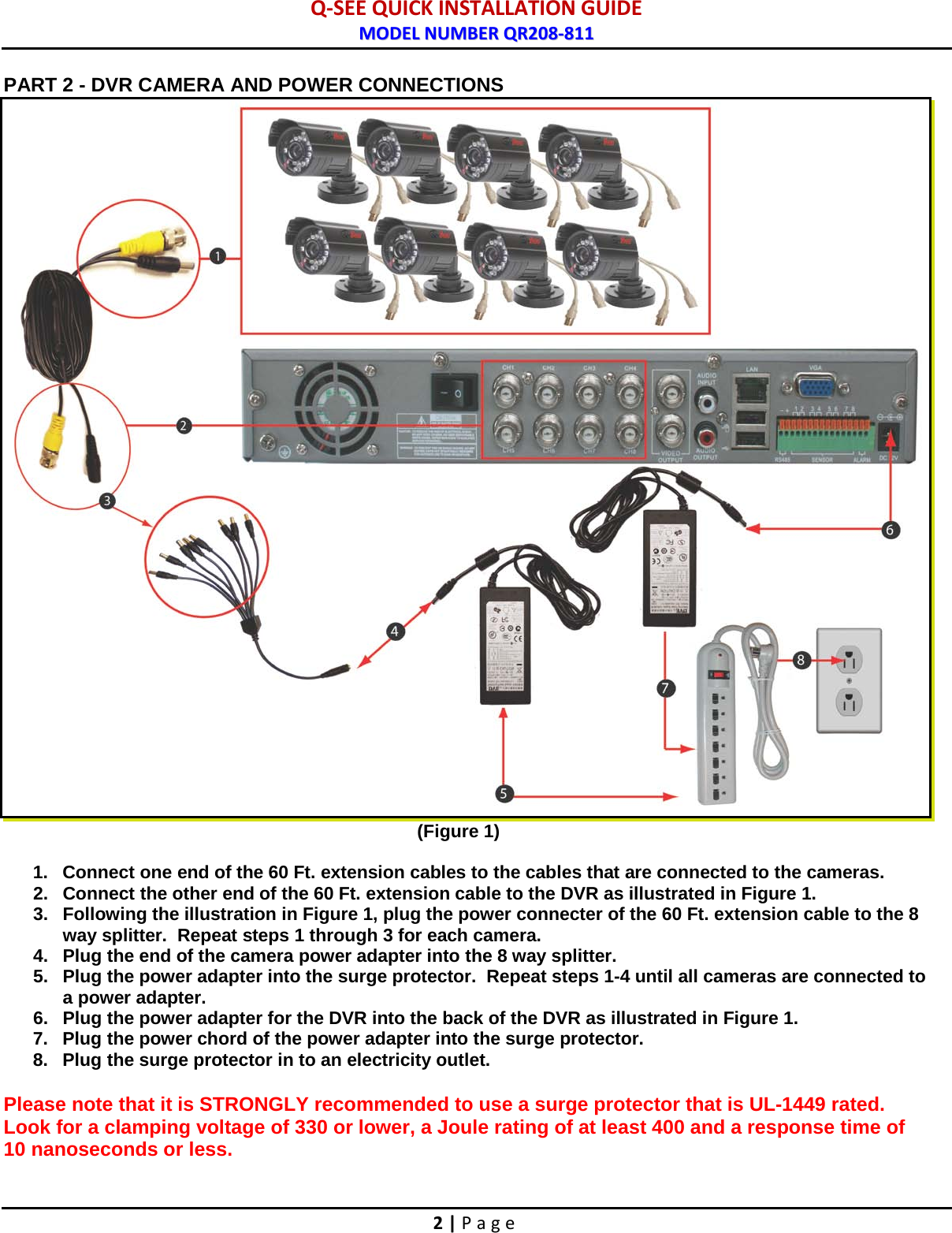 Page 3 of 9 - Q-See Qr208-811-Qsweb 44KRTC QUICK INSTALLATION GUIDE User Manual