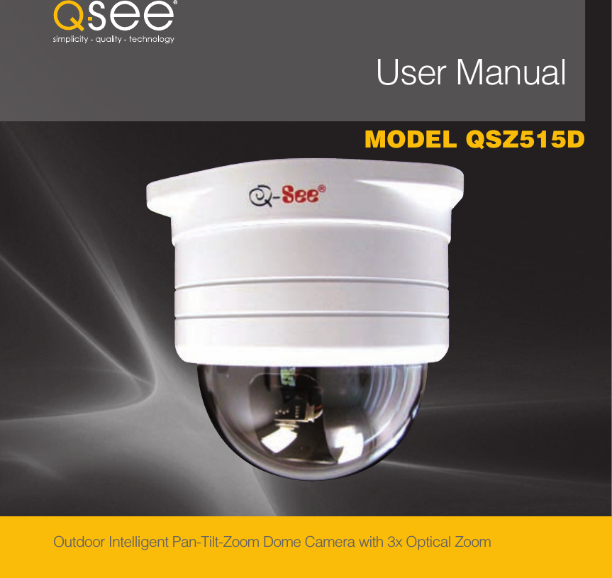 Page 1 of 9 - Q-See Qsz515D Camera Manual 145Mmx145Mm Web User