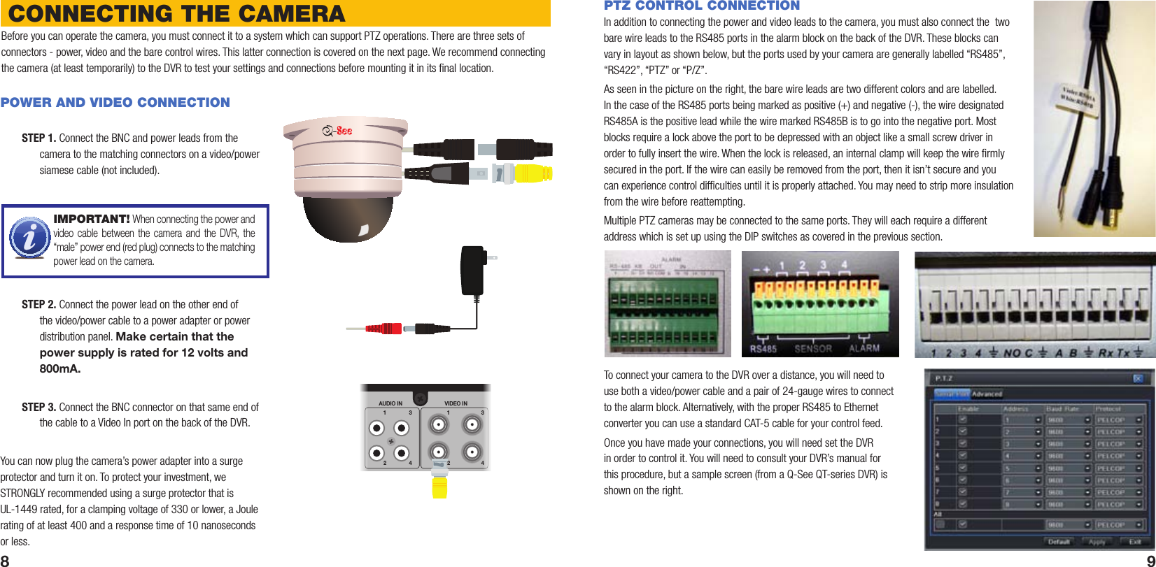 Page 5 of 9 - Q-See Qsz515D Camera Manual 145Mmx145Mm Web User