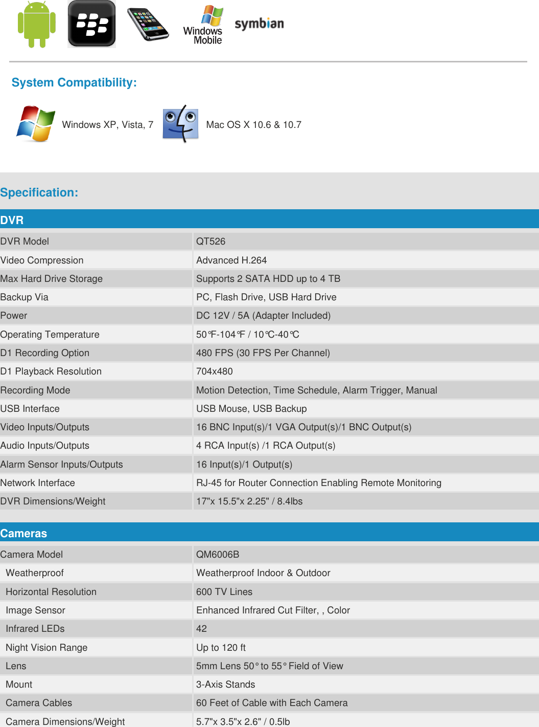 Page 2 of 3 - Q-See Qt526 User Manual