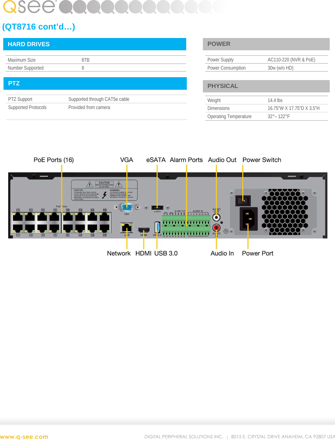 Page 2 of 2 - Q-See Qt8716 User Manual