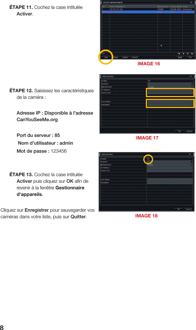 Page 8 of 12 - Q-See Qt Ip Cameras (Fr) Web User Manual