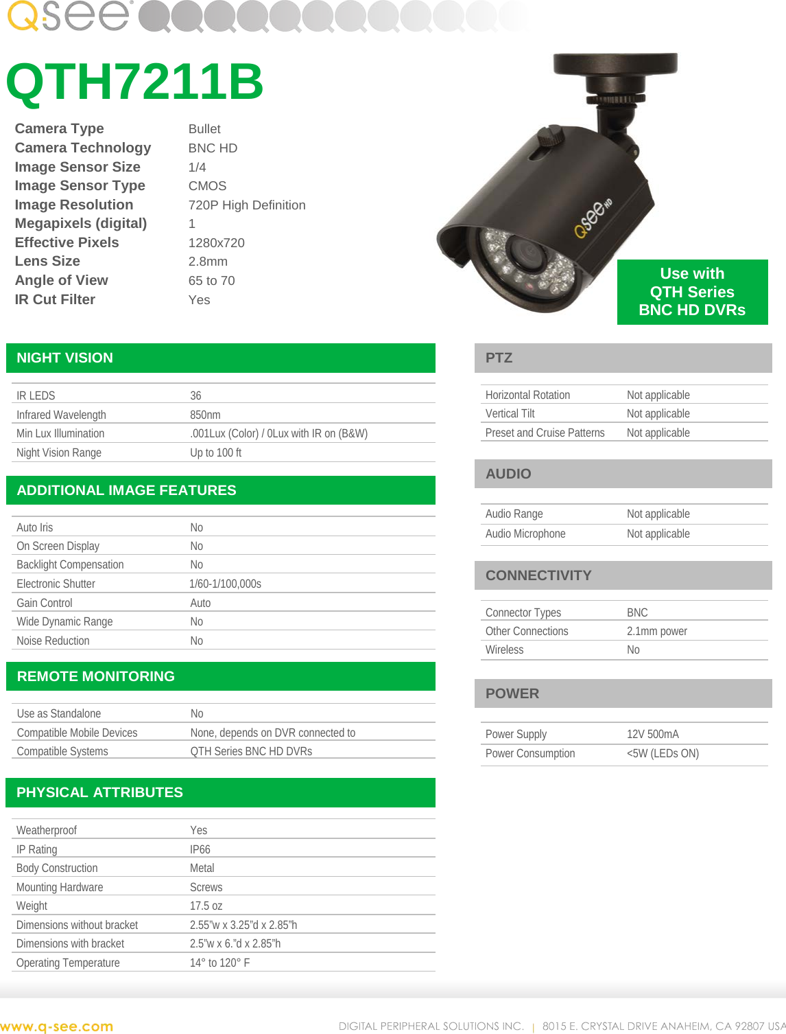 pinhole security camera night vision