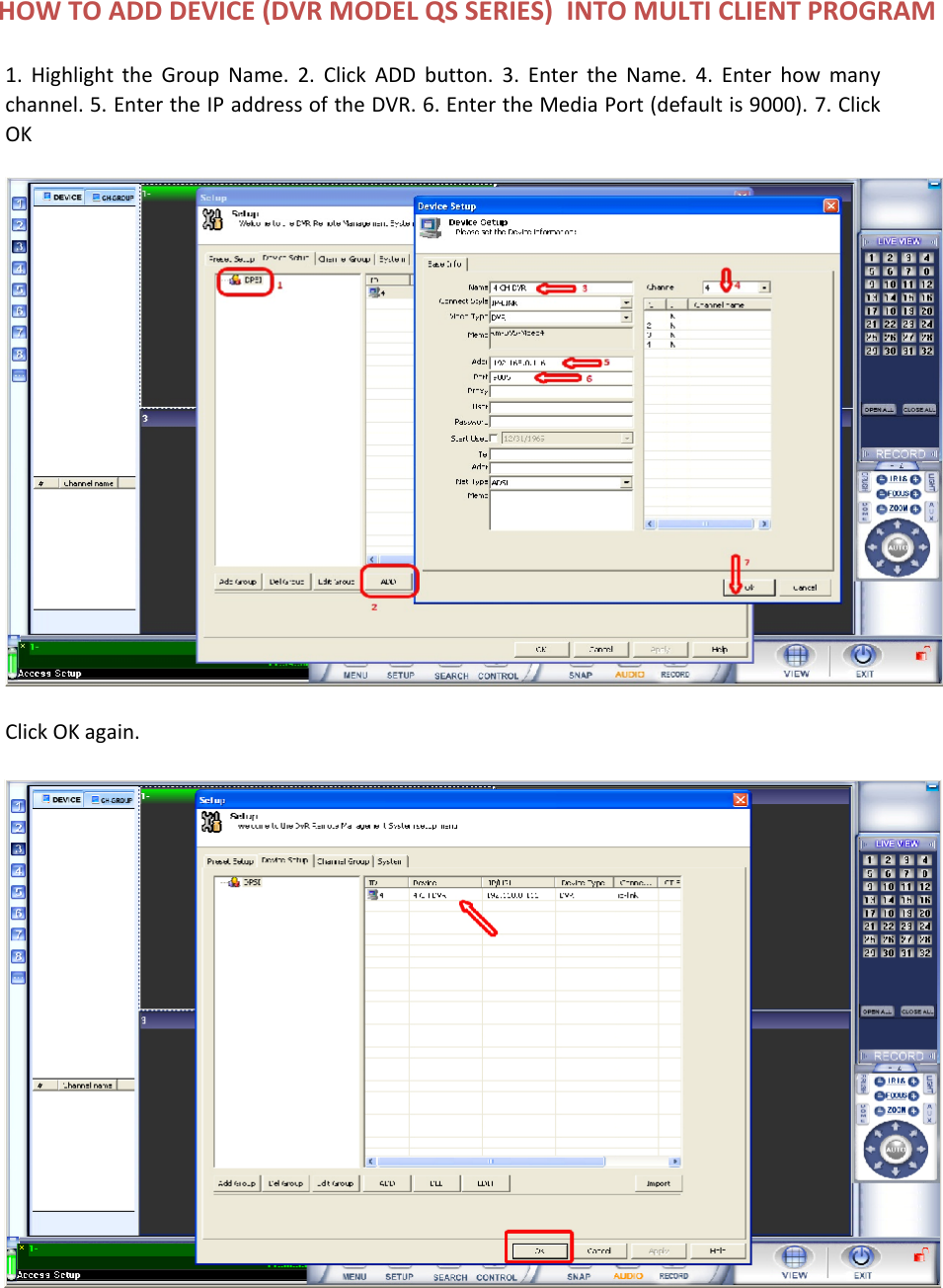 Page 2 of 3 - Q-See S-How To Add Device Client Sw User Manual